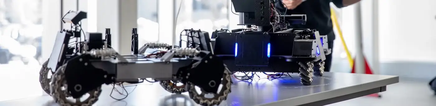 Queen's Knights robots in the lab